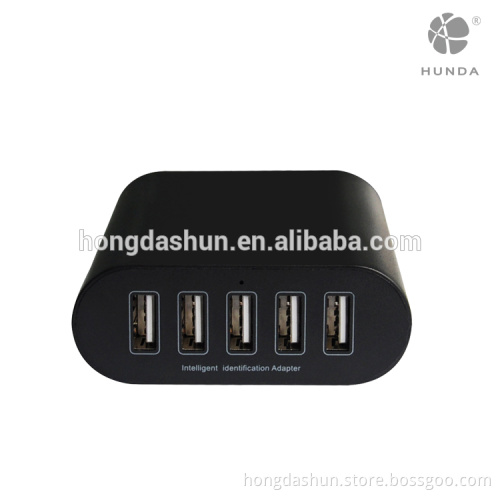 smart IC chipe safety protection Multi 5port Electric USB car charger station